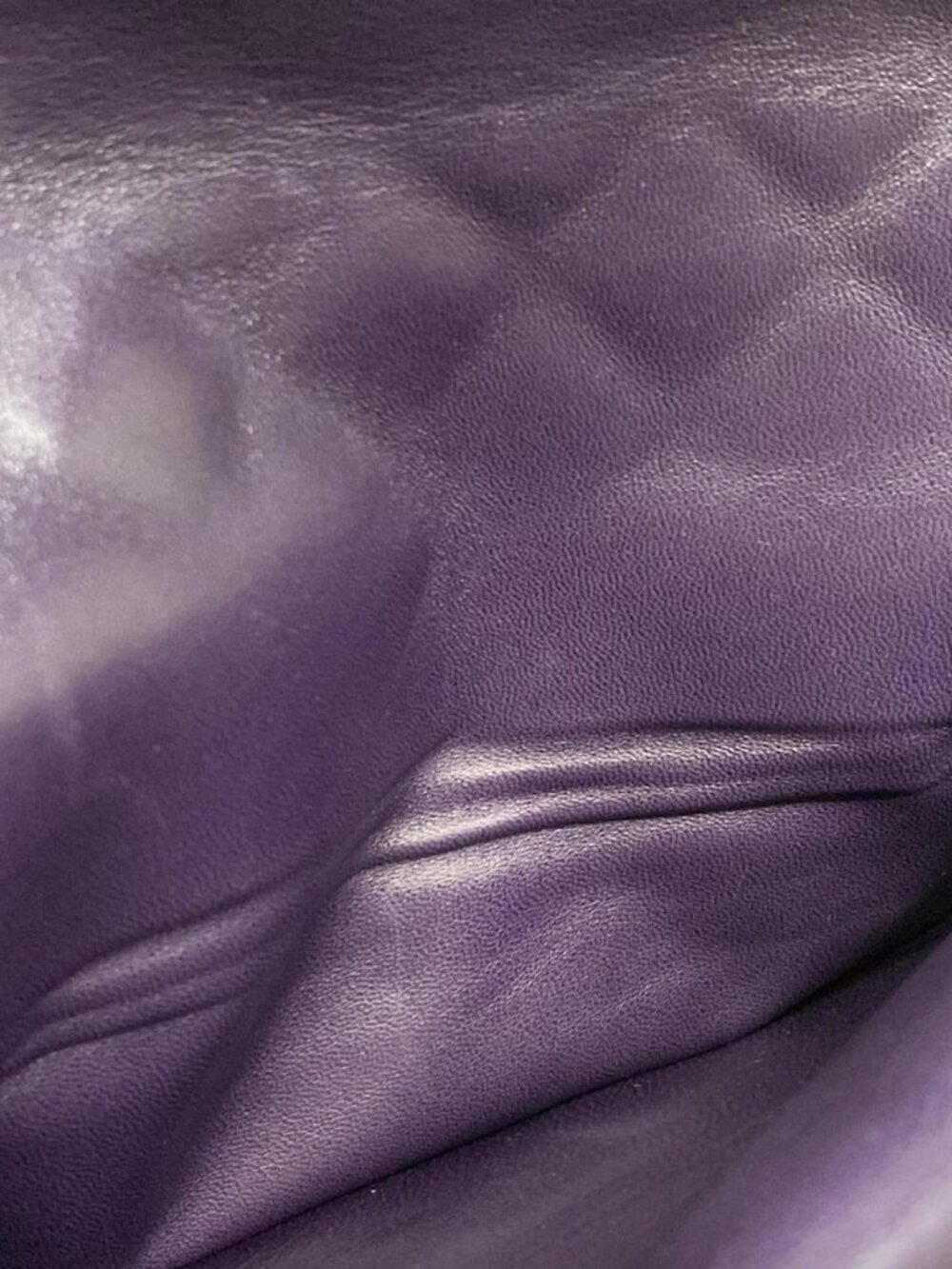 CHANEL Double Flap Matelasse A01112 Purple Lambskin Shoulder Bag - Picture 15 of 16